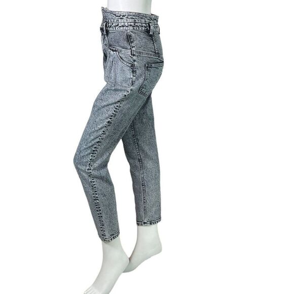 Marissa Webb WHITNEY Gray Stone Washed Corset Style High Rise Pleated Jeans 25 - Picture 4 of 11